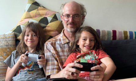 Oli Welsh with his children