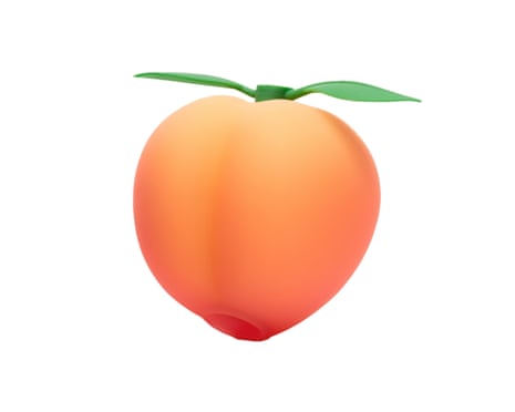 An image of a clitoral stimulator designed to look like a peach