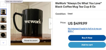 Tasses WeWork pour 500 $ : 10 des articles les plus étranges des entreprises qui se sont effondrées |  eBay