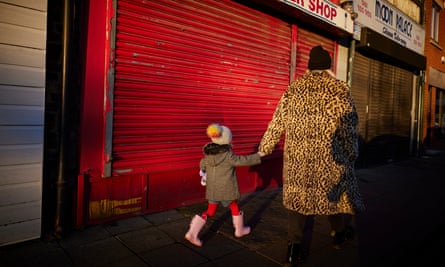 A street scene in Radcliffe, Greater Manchester.