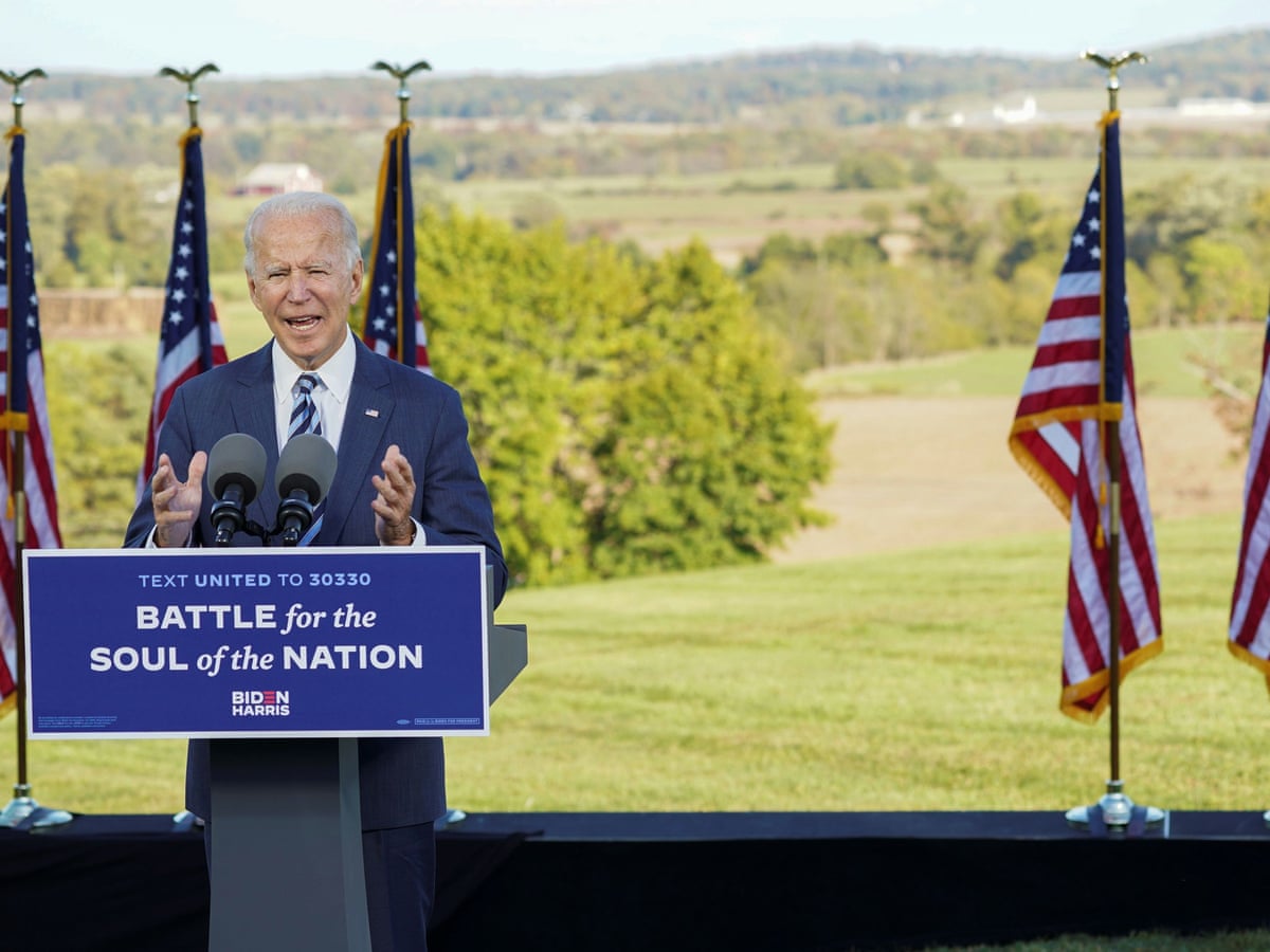 Again We Are A House Divided Biden Calls For Unity In Gettysburg Speech Us News The Guardian
