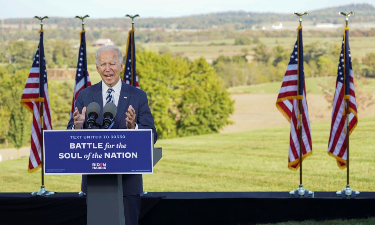 Again We Are A House Divided Biden Calls For Unity In Gettysburg Speech Us News The Guardian