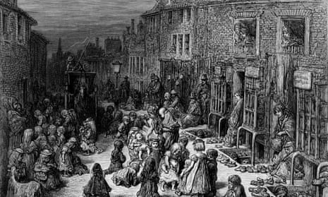 Depiction of a Victorian slum