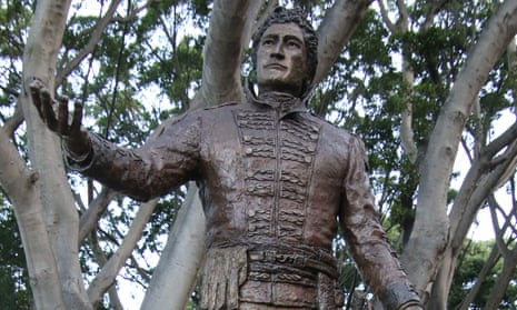 Major General Lachlan Macquarie Governor of New South Wales statue in Hyde Park, Sydney, Australia, 11 June 2020