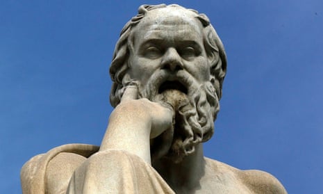 statue of Socrates in Athens.