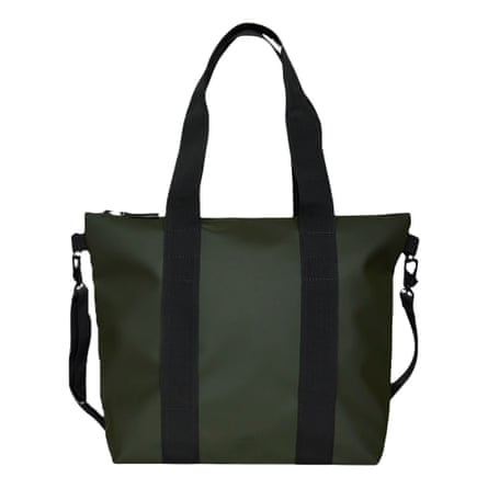 Rains waterproof mini tote bag with short and long handles