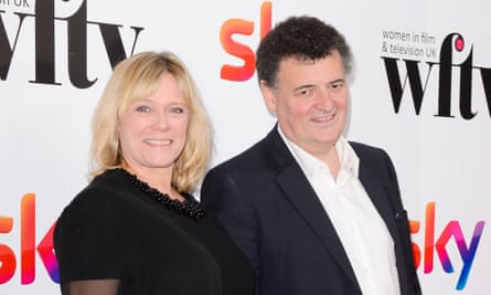 Sue Vertue and Steven Moffat the Women in Film and Television awards on Friday.