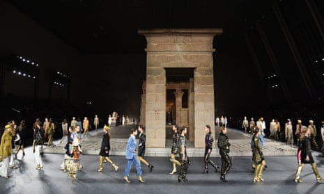 Models walk the runway during the Chanel Metiers D’Art show at the Metropolitan Museum of Art