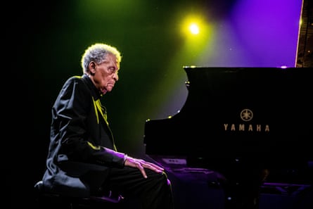 Abdullah Ibrahim during a performance at the North Sea jazz festival in Rotterdam in 2023.
