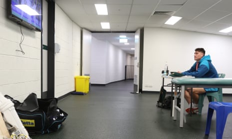 Matt Renshaw failed a Covid test this morning so has been consigned to his own changing room.