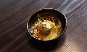 The wild mushroom ravioli starter.
