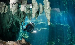 Céline Cousteau loves diving at the cenotes in the Yucatán