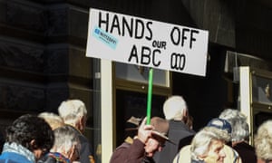 Protest against cuts to the ABC.