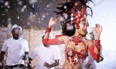 A vibrant culture: a dancer takes part in carnival