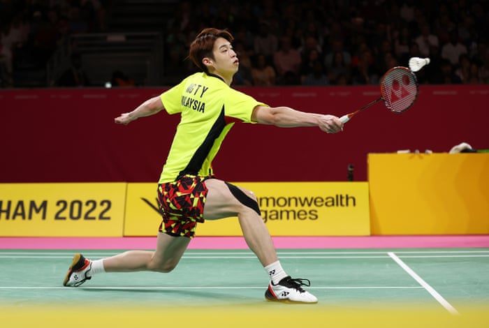 Ng Tze Yong of Malaysia plays a shot in the final.