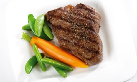 A steak on plate