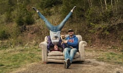 Dumped sofa in village becomes unexpected tourist attraction<br>An art project centered around an abandoned sofa in Lydbrook, Gloucestershire. A dumped sofa in the middle of a village has become an unexpected tourist attraction - with hundreds taking photos at the spot. The two-seater settee was dumped on a waste ground in the middle of Lydbrook, Gloucestershire, at the start of April. But local photographer Alex Elton-Wall found potential in the sofa and its location - and has now taken the portraits of more than 150 nearby residents at the popular site. The abandoned sofa even has its own listing on TripAdvisor and a Facebook page titled Lydbrook Lounge with visitors posting photographs of themselves.