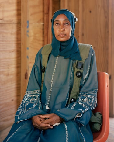 Howeida Abdelrahman playing the role of an Iraqi civilian, 2007 ‘This was a paid position. The purpose of civilian role players was to populate simulated villages and provide people who could perform basic actions, such as pretending to sell vegetables at a market or simply filling the streets’