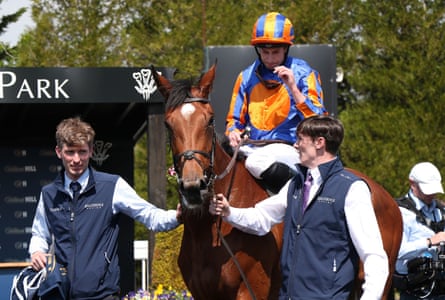 Cameo ridden by Ryan Moore after winning The William Hill Oaks Trial Fillies’ Stakes (Listed) at Lingfield Park