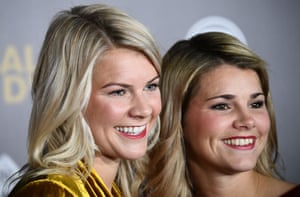 Ada Hegerberg (left) and Andrine Hegerberg at the 2018 Ballon d’Or award ceremony