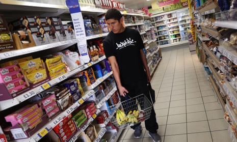 A shopper at a supermarket in London, 19 July 2023.
