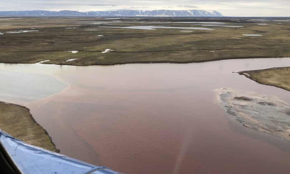 Two rivers were turned crimson near the Arctic city of Norilsk by the leak.