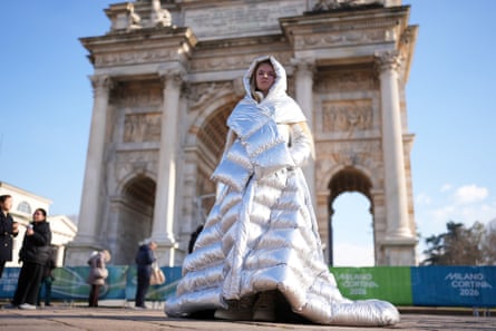 Anastasia Kucherova near the Arco della Pace in Milan on Monday