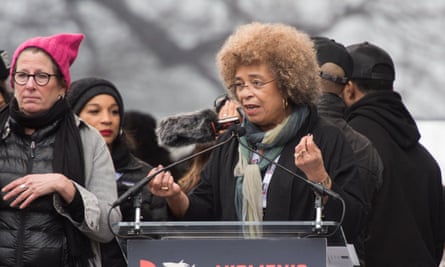 Speaking at the Women’s March in Washington in 2017.