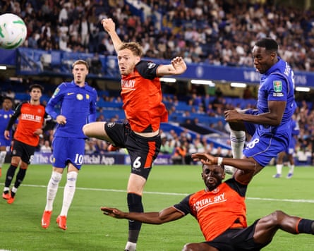 Danny Welbeck of Chelsea scores their first goal
