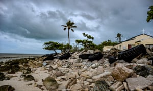 The church and cemetery on Warraber