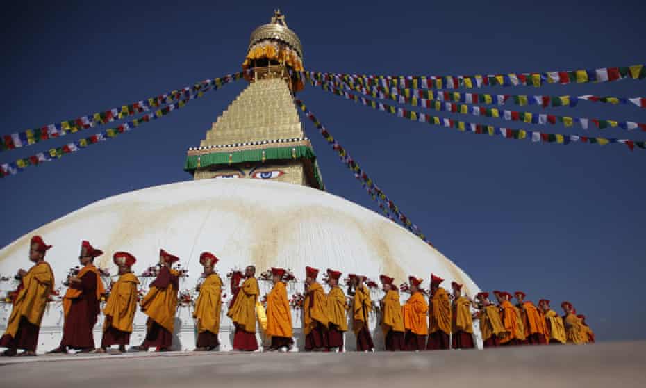 The Boudhanath stupa during its three-day purification ceremony, earlier this week.