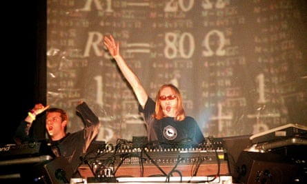 The Chemical Brothers performing at Glastonbury, 2000.