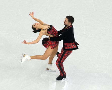 Lilah Fear and partner Lewis Gibson of Team Great Britain compete in the Ice Dance at Milano Ice Skating Arena on 11 February, 2026 in Milan, Italy.