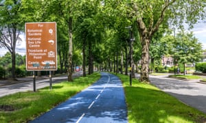 The new cycle path in Birmingham.