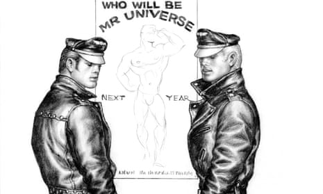 A Tom of Finland illustration. An exhibition will open in Tokyo after two years of rejections from gallery owners. 