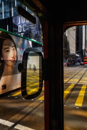 On the ‘ding-ding,’ Hong Kong’s double decker trams. Hong Kong is in constant motion and nearly 10 million trips are made daily in the public transport system in a nation of just over 7 million people.