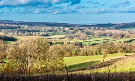 A view to Chilham and Chilham castle.