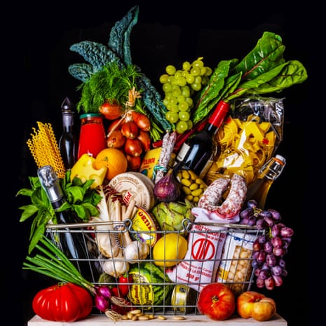 food items in basket