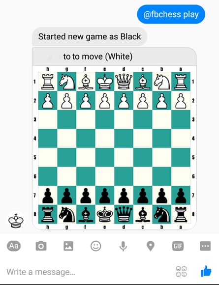 Facebook Messenger has an easter egg that lets you play chess against a  friend