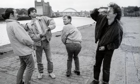 Viz staff in 1989 (left to right): Graham Dury, Simon Thorp, Simon Donald, Chris Donald.
