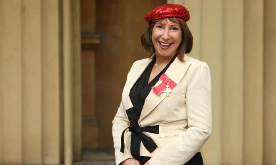 ‘She had a huge influence it would be hard to express with a prize’ … Kay Mellor wearing her OBE at Buckingham Palace following the investiture ceremony.
