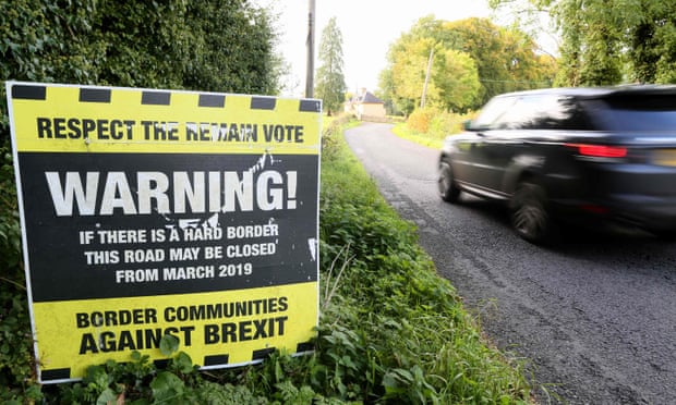 An anti-hard border sign in Clones, Co Monaghan