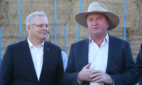 The Prime Minister Scott Morrison with Barnaby Joyce
