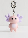 A pink axolotl keyring from New Look.