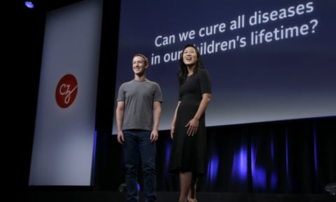Mark Zuckerberg and Priscilla Chan announcing a goal to cure, manage or eradicate all disease by the end of this century. 