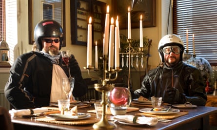 The Hairy Bikers, pictured in Cumbria, travelled the world on their motorbikes, cooking and sharing their food.