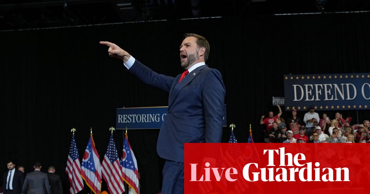 JD Vance says he is ‘a little bit disgusted’ by Republicans who criticized Ramaswamy campaign ad – live