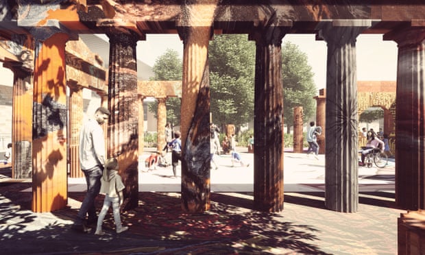 Akropolis vay: Partenon'un kopyası Victoria Ulusal Galerisi'nde inşa edilecek | Victoria 1 Boom Tapınağı'nın sanatçı çizimi