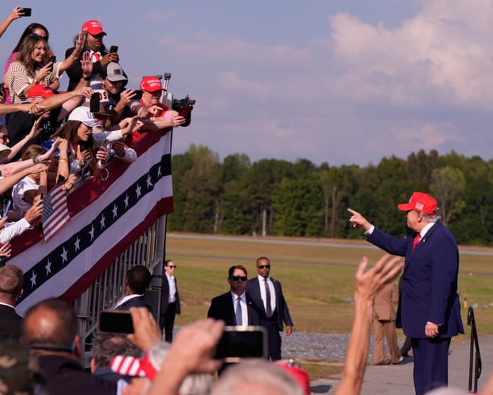 Trump rallies in Georgia as new White House press secretary is fired after five days on the job - live
