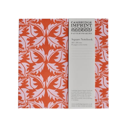 Cambridge Imprint Square notebook with lined paper in dandelion rose and rust